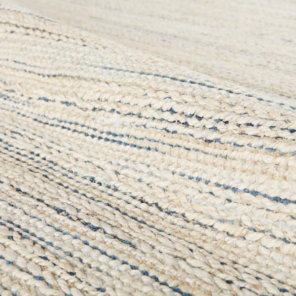 Himalaya White 2 ft. 6 in. x 9 ft. Stripe Runner Rug