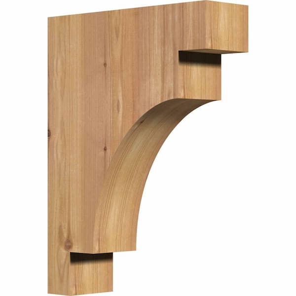 Ekena Millwork 3-1/2 in. x 12 in. x 16 in. Western Red Cedar Mediterranean Smooth Corbel