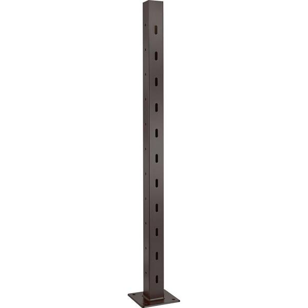 CityPost Deck to Stair Corner Post: 36 in. Face Mount: Bronze