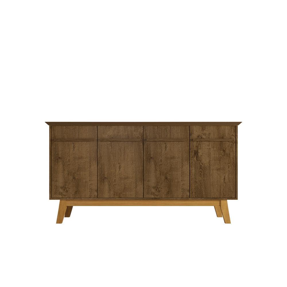 Yonkers Rustic Brown Mid-Century Modern Sideboard