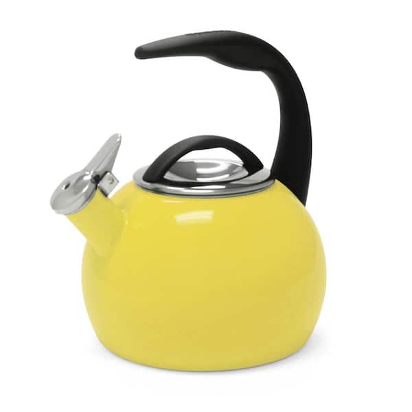Chantal Anniversary 8-cups Enamel-On-Steel Canary Yellow Tea Kettle