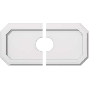 18 in. x 9 in. x 1 in. Emerald Architectural Grade PVC Contemporary Ceiling Medallion (2-Piece)