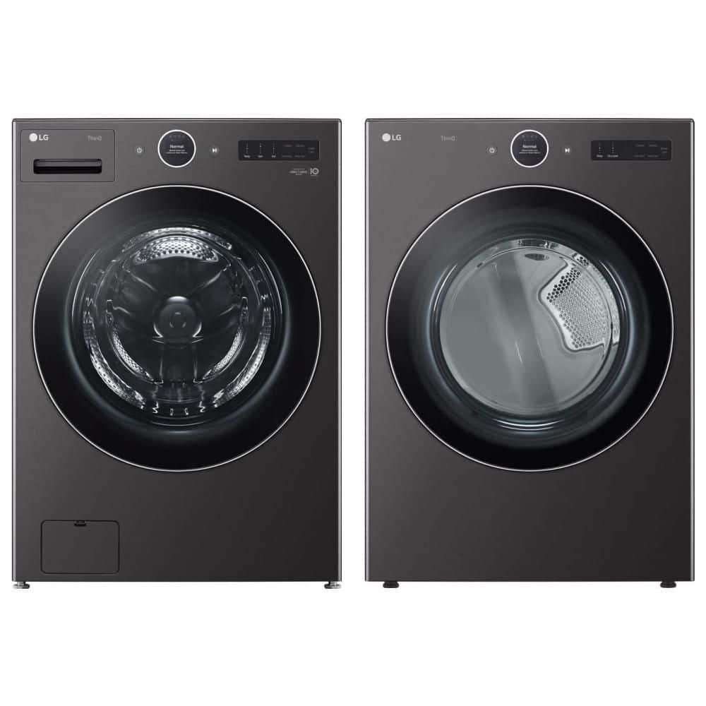 Static Electrical Load LG 5.0 cu. ft. Smart Front Load Washer with ezDispense and 7.4 cu. ft ...
