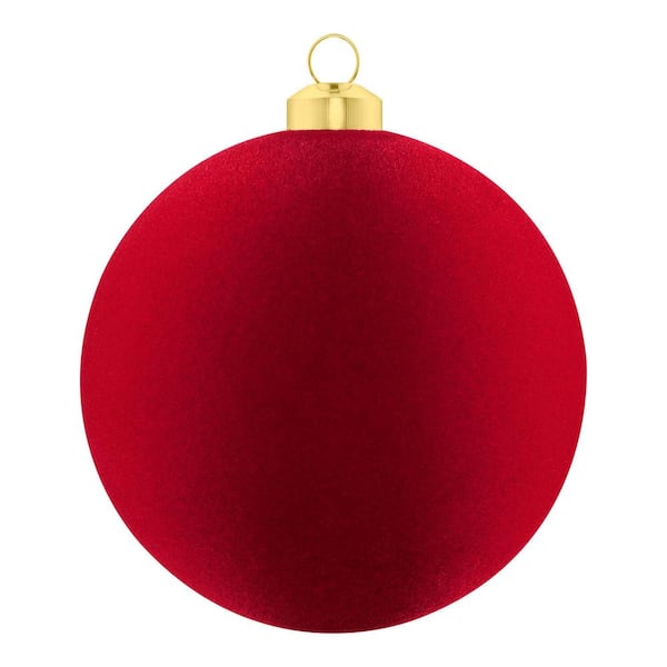 24-Piece Red Velvet Shatter-Resistant Ornaments