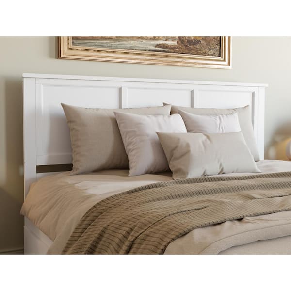 AFI Madison White Solid Wood King Headboard With Attachable Turbo USB ...