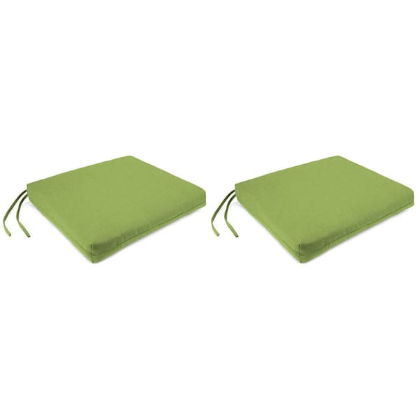 Jordan Manufacturing 19 in. L x 17 in. W x 2 in. T Outdoor Rectangular Chair Pad Seat Cushion in McHusk Leaf (2-Pack)