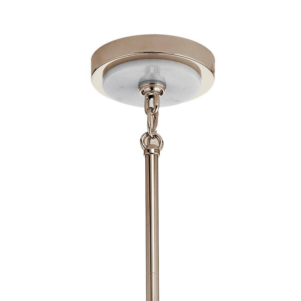 Laurent 33" Polished Nickel 6-Light Candle Chandelier
