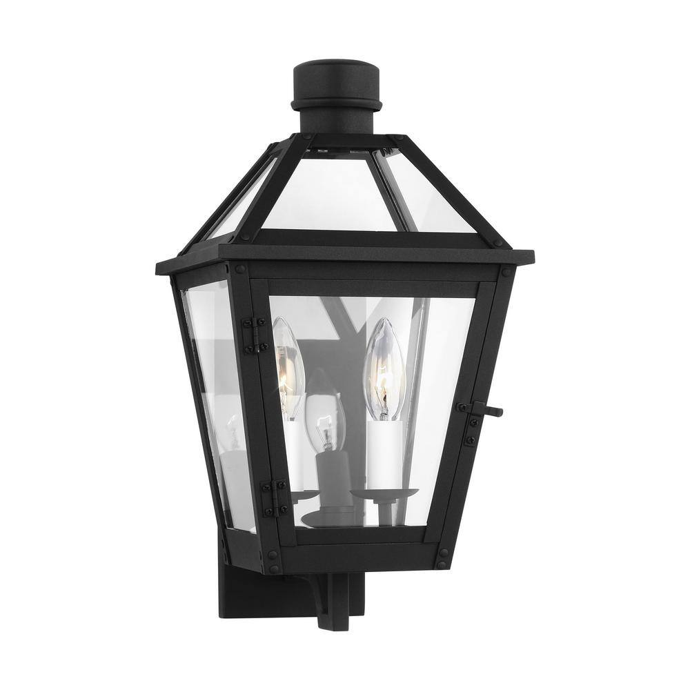 Chapman & Myers Hyannis Classic Textured Black Outdoor Wall Lantern