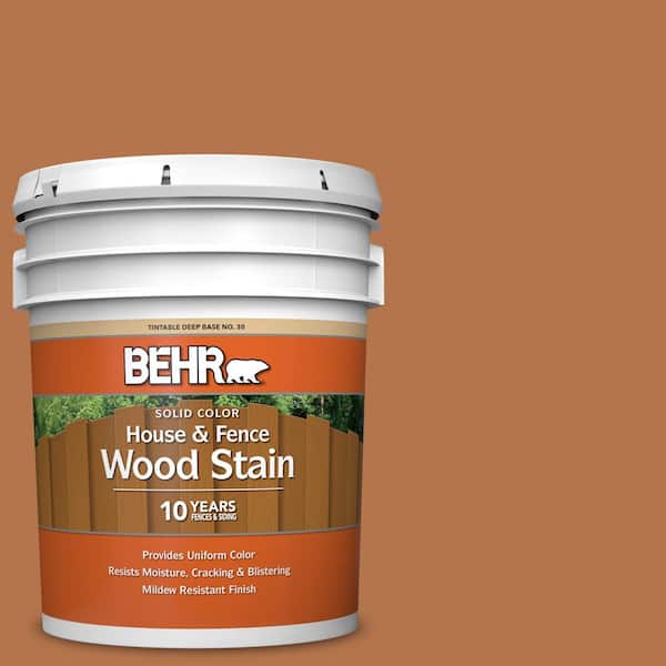 BEHR 5 gal. #SC-533 Cedar Naturaltone Solid Color House and Fence Exterior Wood Stain