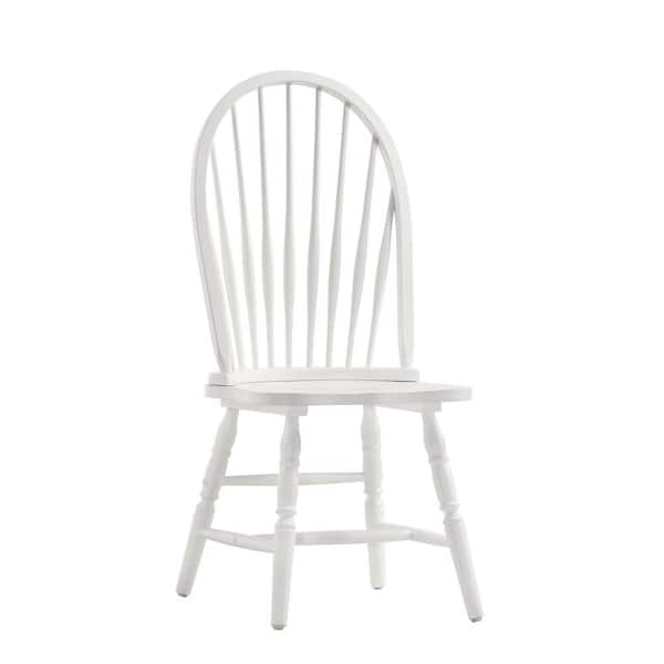 Carolina Cottage White Wooden Windsor Dining Chair