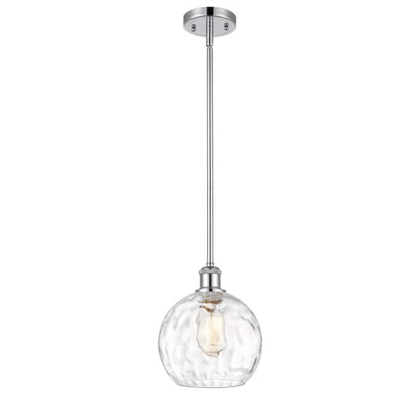 Innovations Athens Water Glass 60-Watt 1 Light Polished Chrome Shaded Mini Pendant Light with Clear glass Clear Glass Shade