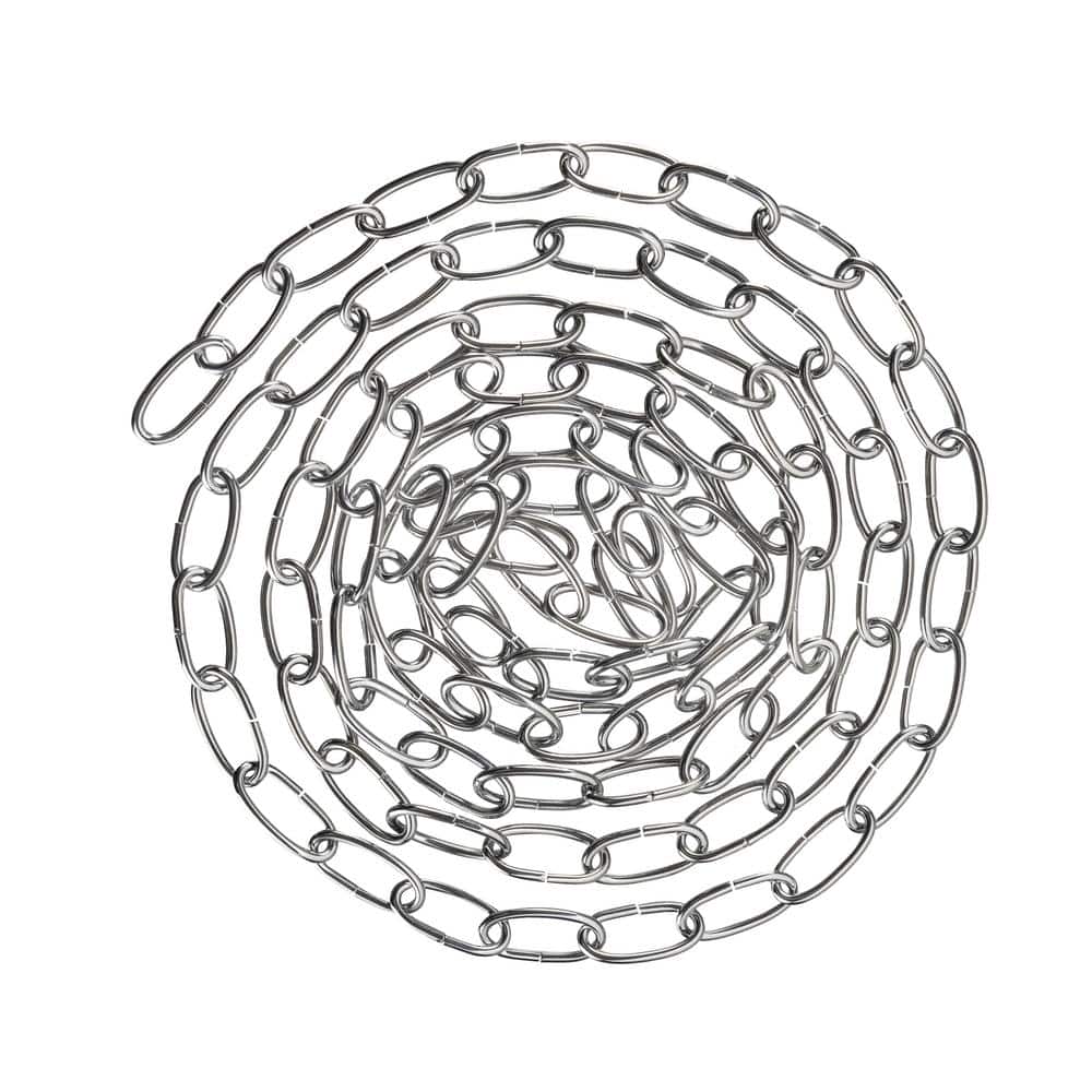 Chrome 10-Foot Heavy Duty Hanging Chain for Outdoor Lighting