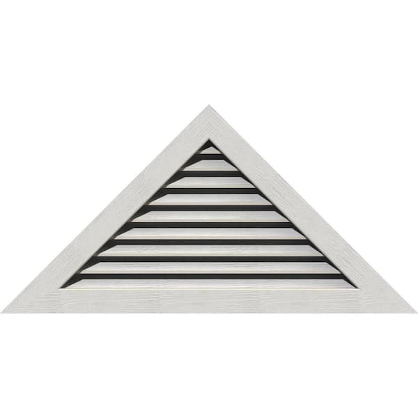 89" x 18.625" Triangle Primed Rough Sawn Western Red Cedar Wood Gable Louver Vent Functional