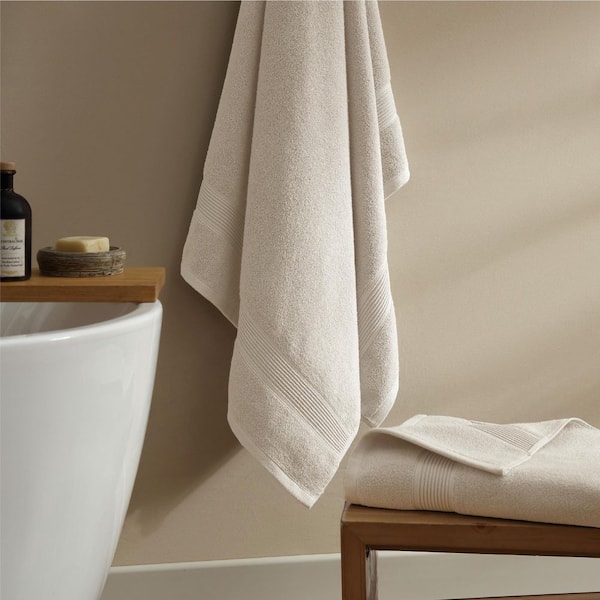 SÖMN Felicity 2-PC Cream Solid Color Striped Dobby Border Anti