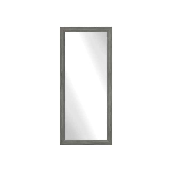 Unbranded 50.5 in. H x 32 in. W Rectangle Framed Modern Industrial Gray Accent Mirror