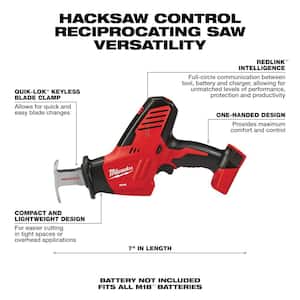 M18 18V Lithium-Ion Cordless Hackzall Reciprocating Saw with M18 Starter Kit One 5.0Ah Battery and Charger