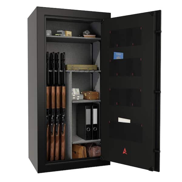 Domain 30-Gun Fireproof Electronic Lock Gun Safe, Black