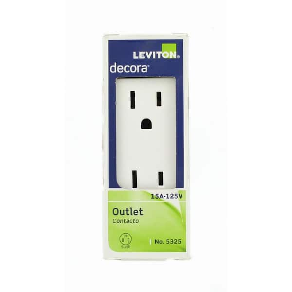 Leviton 15 Amp 1-Gang Recessed Duplex Power Outlet, White R52-00689-00W -  The Home Depot