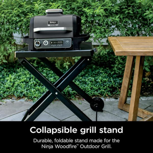  GRILL FORCE Grill Stand for Ninja Woodfire Grill,Grill  Cart,Collapsible Outdoor Grill Stand Fit for Ninja Woodfire Outdoor Grill( Ninja OG701),Traeger Ranger,Pit Boss 10697,10724,22 Blackstone Griddle :  Patio, Lawn & Garden