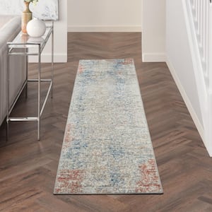 Concerto Ivory/Multi 2 ft. x 8 ft. Abstract Contemporary Kitchen Runner Area Rug