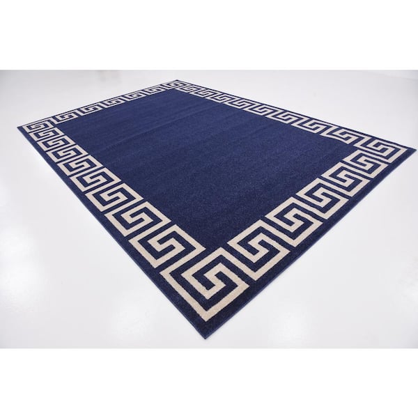 Athens Modern Navy Blue 8' 0 x 11' 4 Area Rug