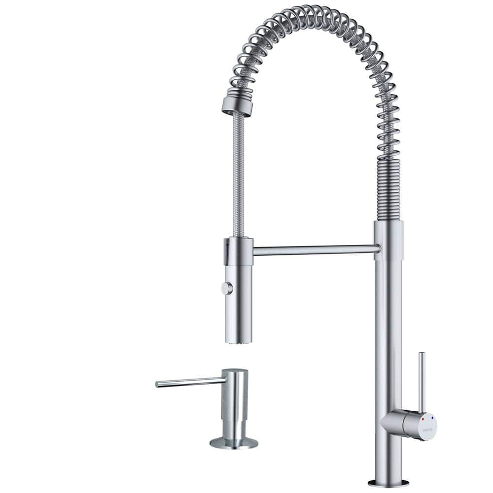 Karran Bluffton Single Handle Pull Down Sprayer Kitchen Faucet with ...