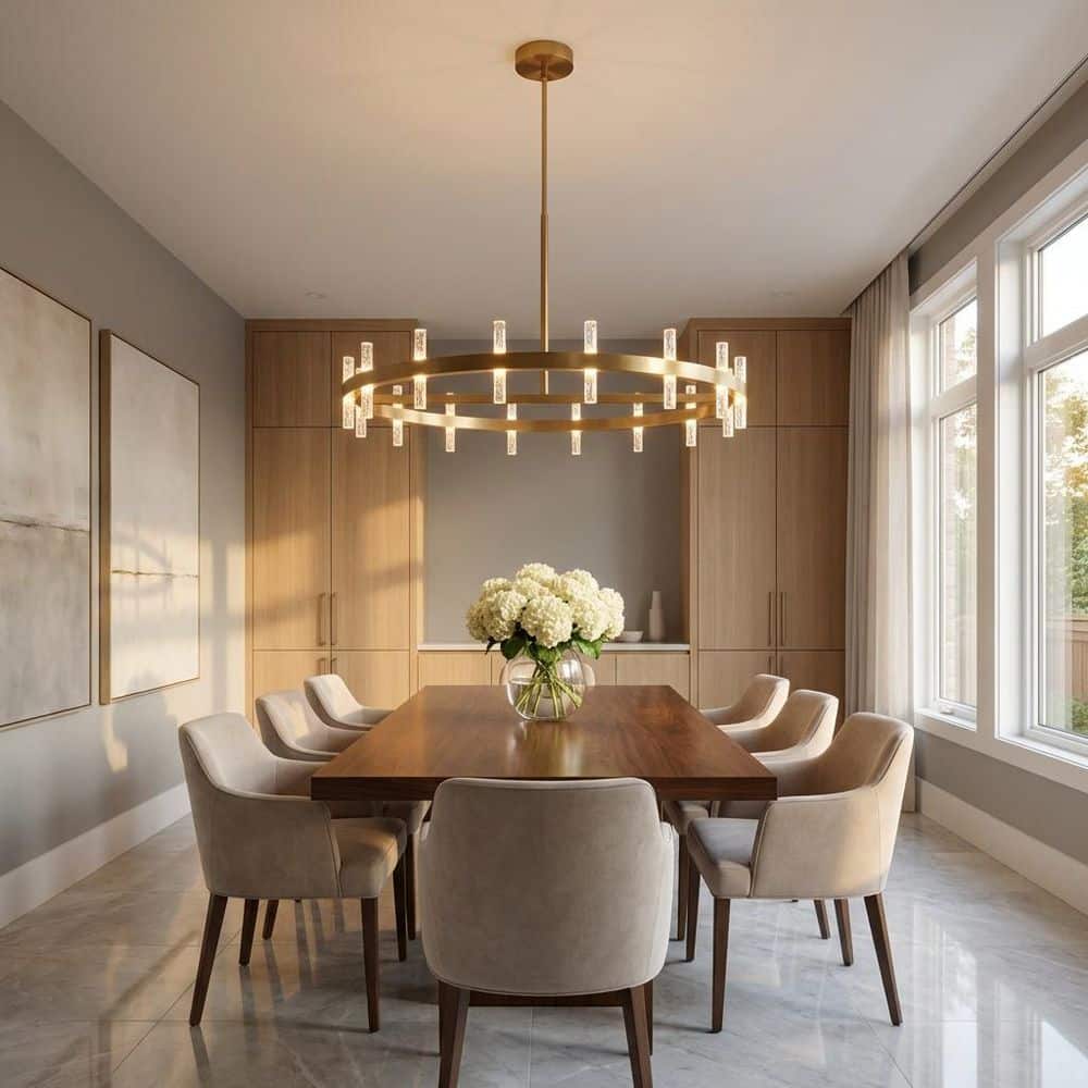 Generation Lighting Silas 36 in. W x 6.2 in. H Burnished Brass LED