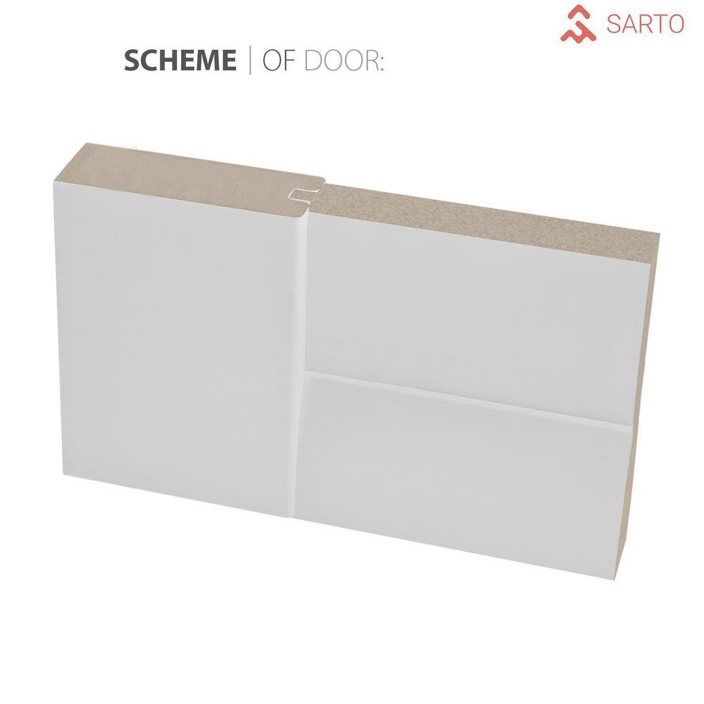 White Silk MDF Barn Door Panel with Eco-Veneer Finish