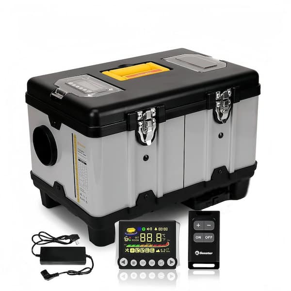 8KW Diesel Air Heater, 12/24V DC & 110-240V AC Dual Power, App Control, Auto Start-Stop, Ventilation Mode, 1 Pack