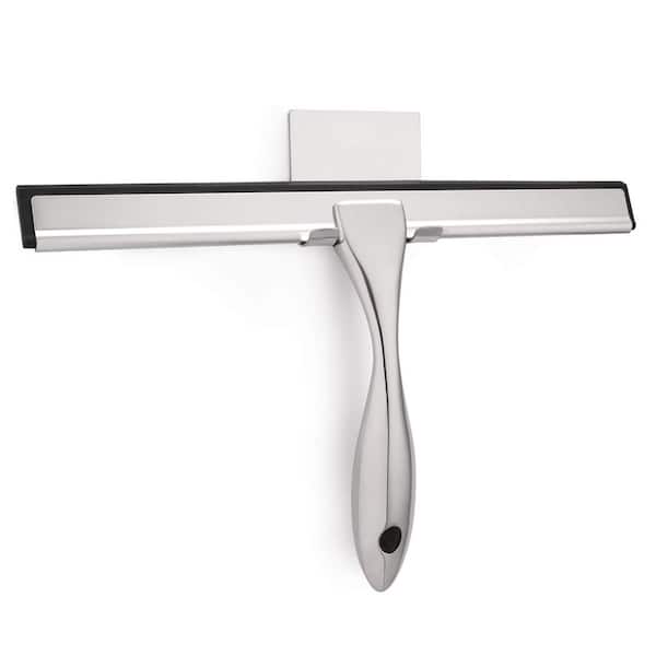 Angel Sar 12 in. All-Purpose Stainless Steel Squeegee with 6.5 in. Handle, Silver