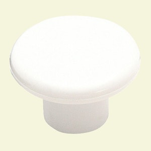Allison Value 1-1/4 in (32 mm) Diameter White Round Cabinet Knob