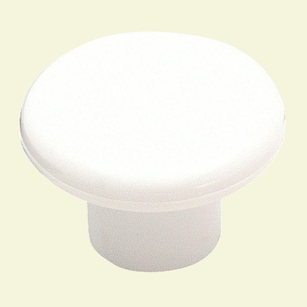 Amerock Allison Value 1-1/4 in (32 mm) Diameter White Round Cabinet Knob