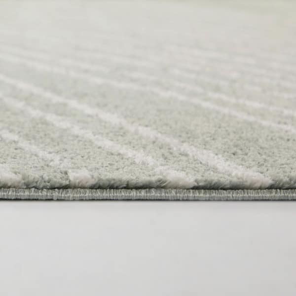 Barta Grey 7 ft. 10 in. x 10 ft. Striped Area Rug