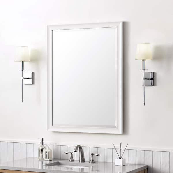 Glenbrooke 26 in. W x 40 in. H Rectangular Framed Wall Mount Bathroom Vanity Mirror in Urban Gray