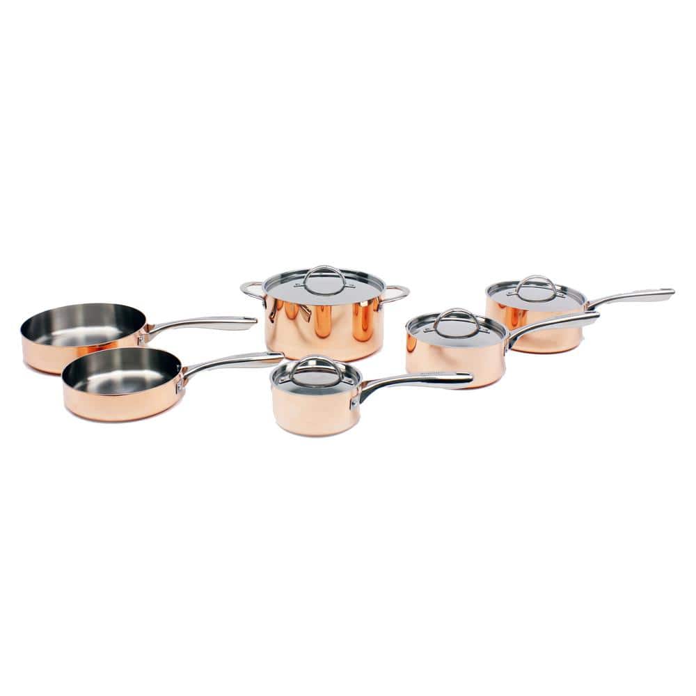 BergHOFF 10-Piece Copper Vintage Collection Polished Cookware Set, Brown -  2212299