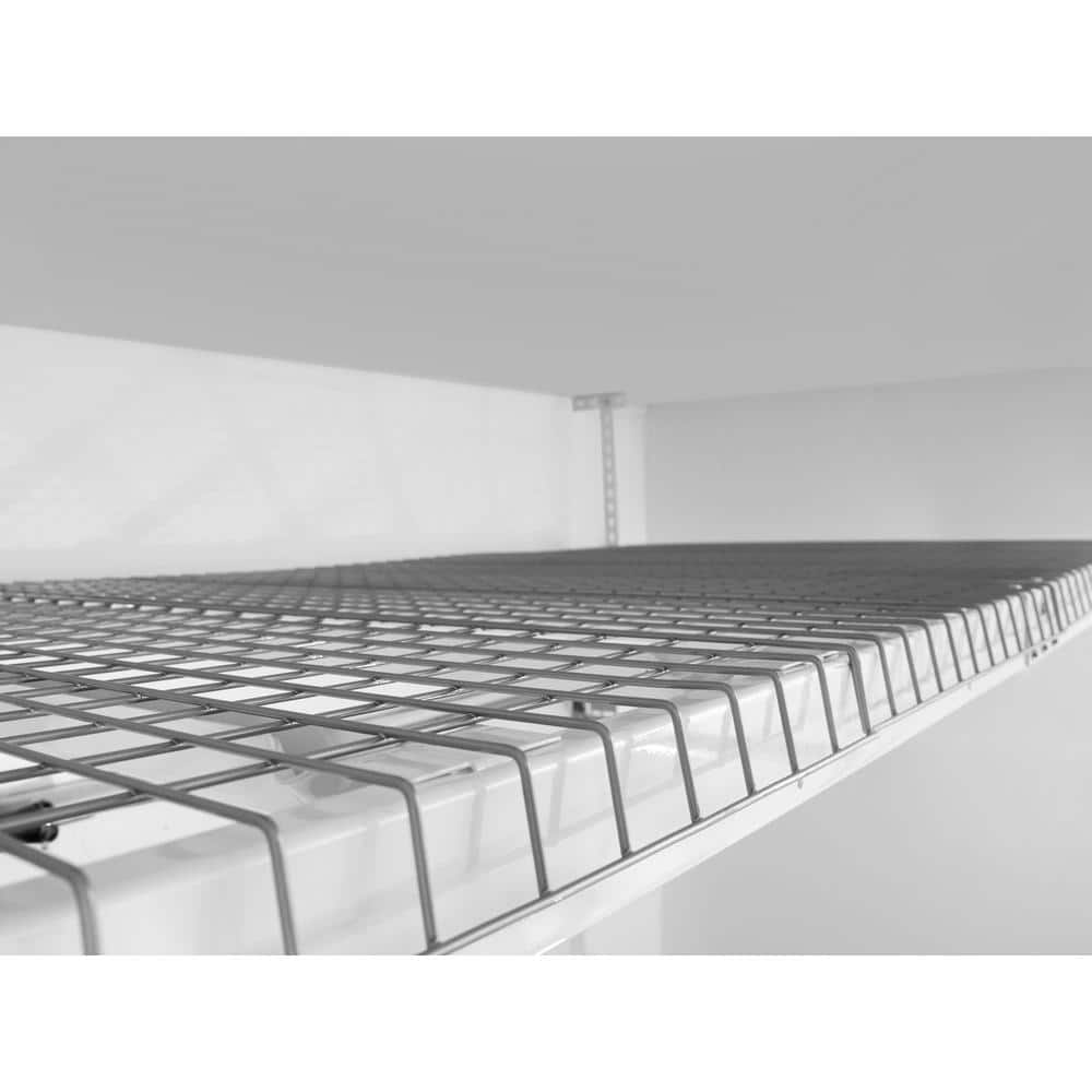 Adjustable Gray Steel Ceiling Storage Rack, 4' x 8'