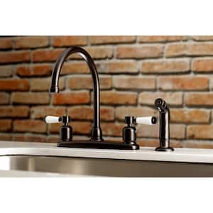 Paris 2-Handle Standard Kitchen Faucet with Side Sprayer in Oil Rubbed Bronze