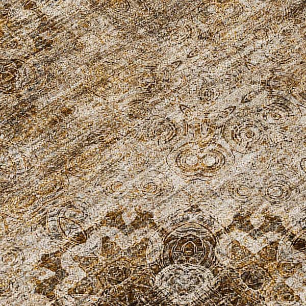 2 X 3 Taupe Floral Outdoor Area Rug