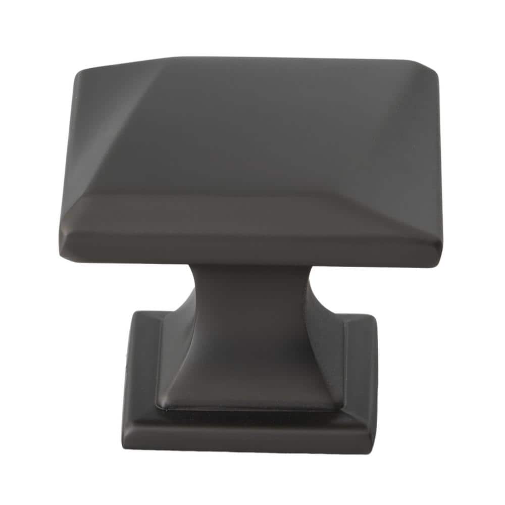 Graphite Modern Square Knob with Mounting Hardware