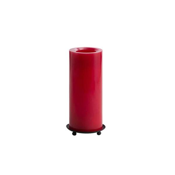 Unbranded Smooth Red 8 in. H Flameless Pillar Candle