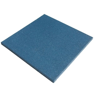 "Eco-Sport" Interlocking Rubber Flooring Tiles, Blue 1 in. x 19.5 in. x 19.5 in.  (32 sq.ft, 12 Pack)
