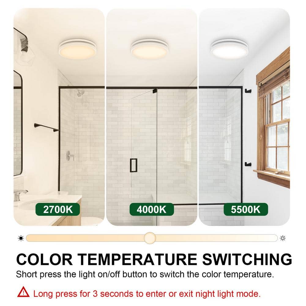 White Tamper Resistant Dimmer Switch for Bathroom Fan and Light