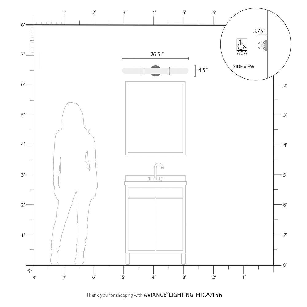 Sleek Brushed Nickel 4-Light Bath Vanity with Satin Opal White Glass