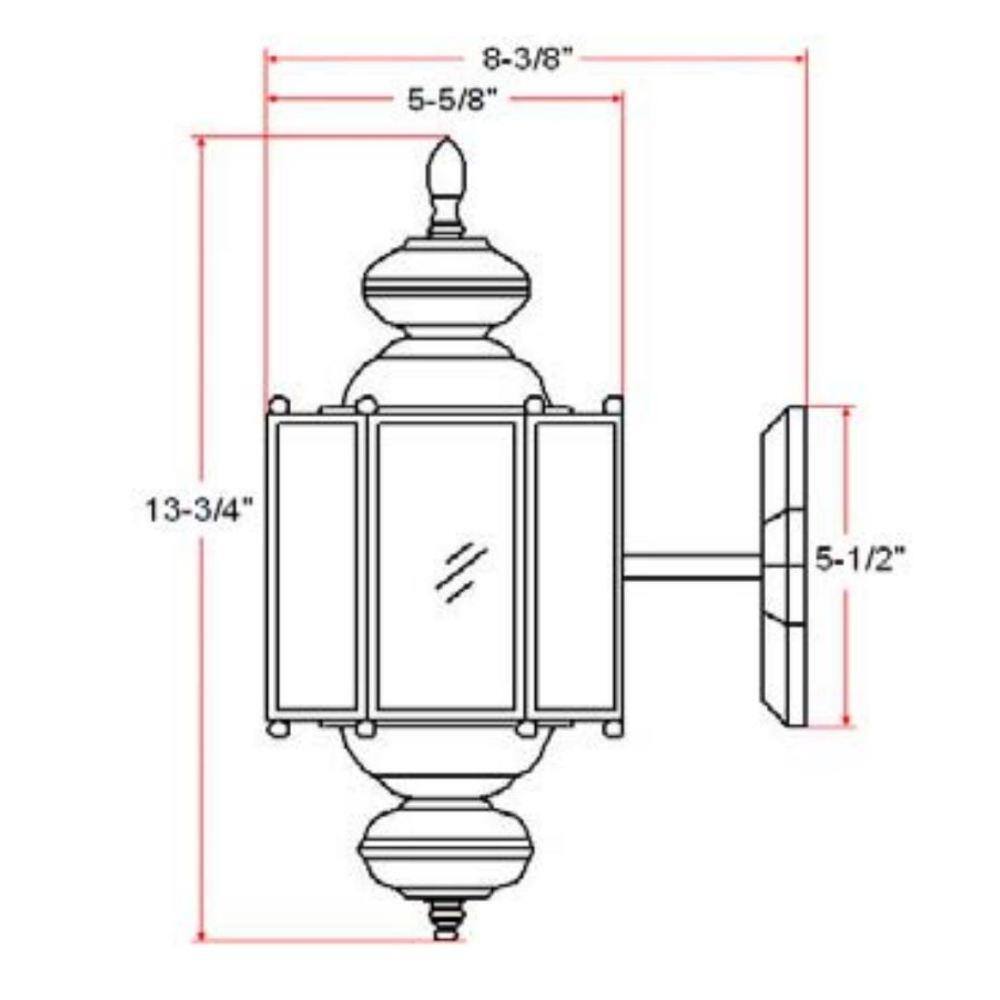 Augusta Brass Dimmable Outdoor Wall Sconce with Clear Glass