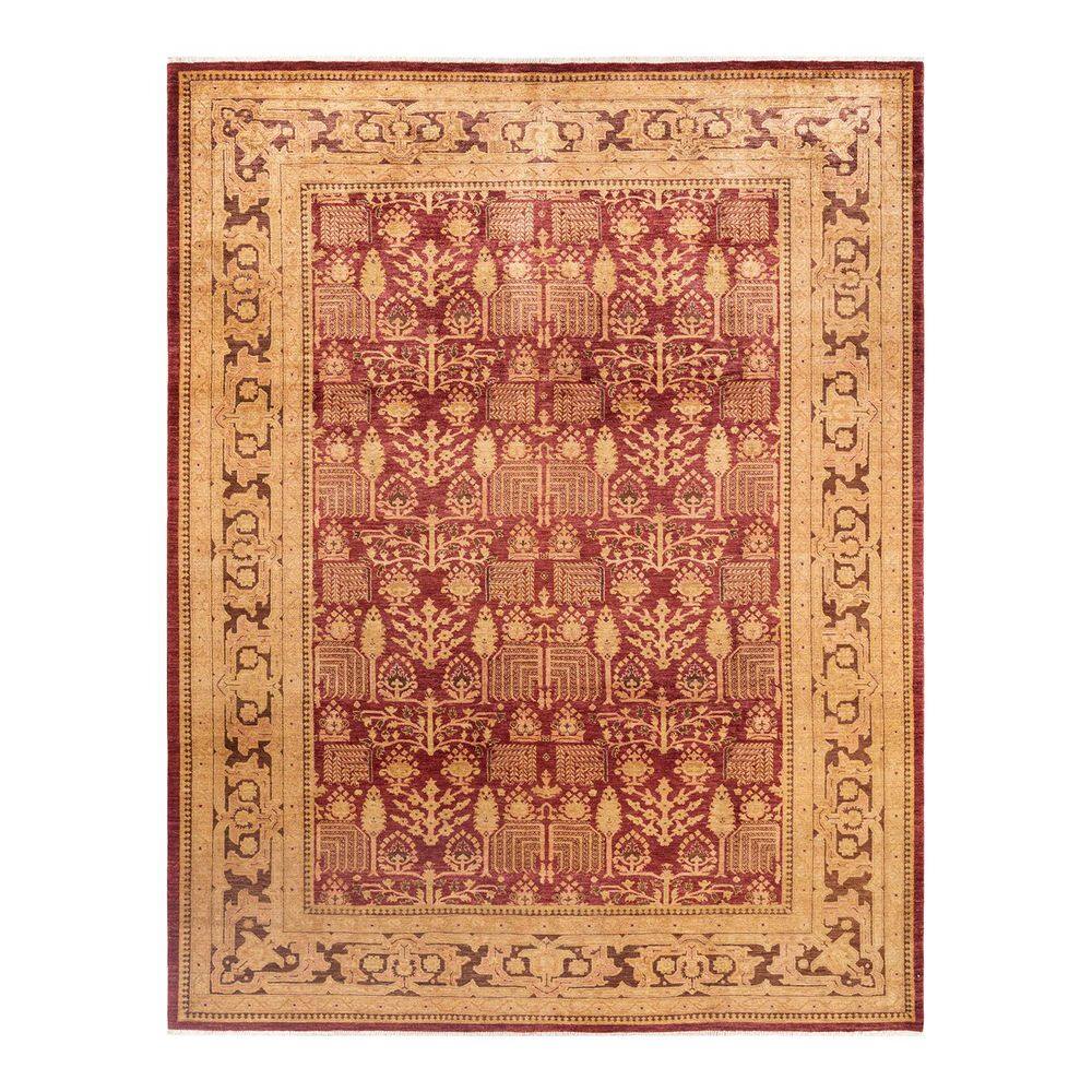 Eclectic Rug Red Chloe & Olivia Home Eclectic Red 9 ft. x 12 ft. Oriental Wool Indoor ...