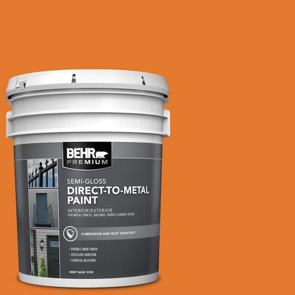 5 gal. #OSHA-3 OSHA SAFETY ORANGE Semi-Gloss Direct to Metal Interior/Exterior Paint