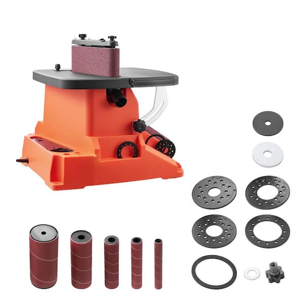 Oscillating Belt and Spindle Sander, 2400RPM Benchtop Sander with 5/8 in. Stroke, 5 Sleeves & 24 x 3.86 in. Sanding Belt
