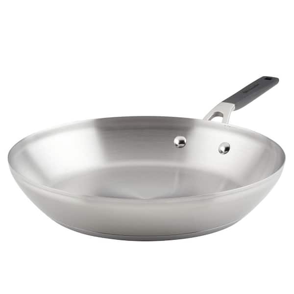 KitchenAid Stainless Steel 12 in. Stainless Steel Frying Pan Silver