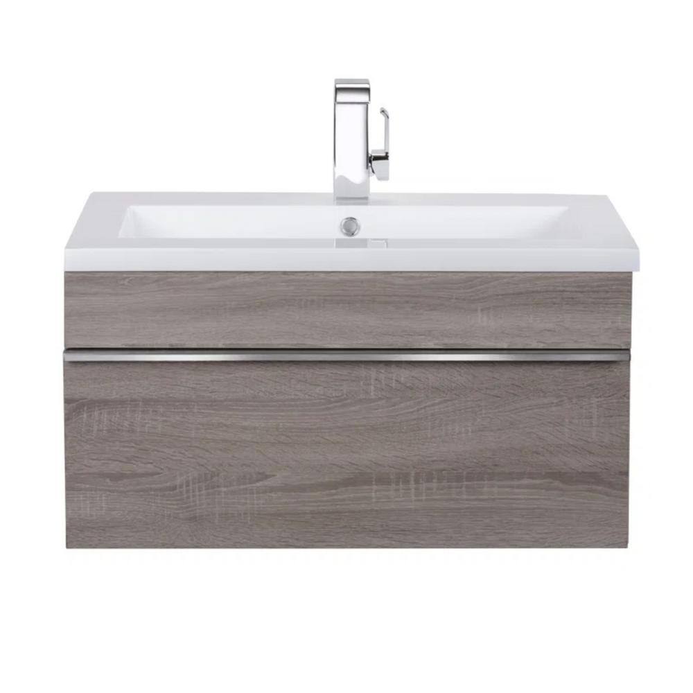 Arlie 30'' Brown Wall-Mount Single Sink Vanity