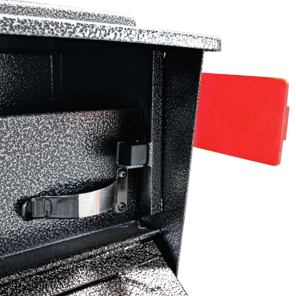 Galaxy Black Steel Lockable Wall-Mount Mailbox